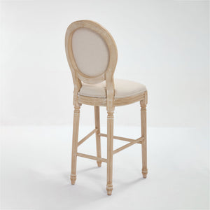French Country Bar Chairs & Round Back (Set of 2)