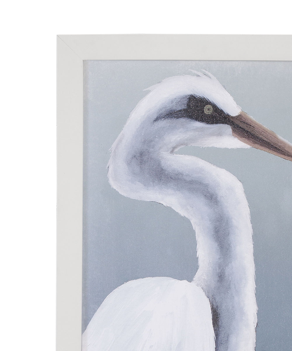 Herald In Mist II Framed Print - Blue / White