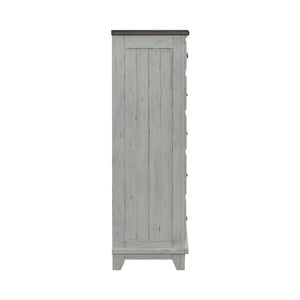 River Place - 6 Drawer Chest - Riverstone White & Tobacco