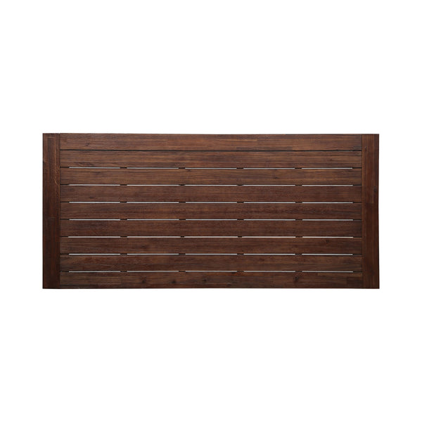 Equilibrium - Outdoor Dining Table With Wooden Frame And Slat Top