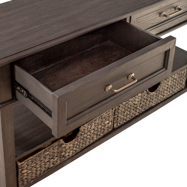 Mill Creek - 2 Drawer Sofa Table - Peppercorn