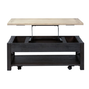 Heatherbrook - Lift Top Cocktail Table - Charcoal & Ash