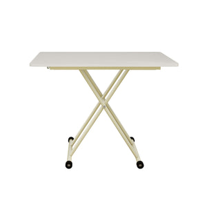 Adjustable Standing Table, Indoor & Outdoor Use, Portable With Adjustable Height - Off White / White