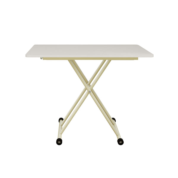 Adjustable Standing Table, Indoor & Outdoor Use, Portable With Adjustable Height - Off White / White