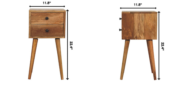Mini 2 Drawer Nightstand