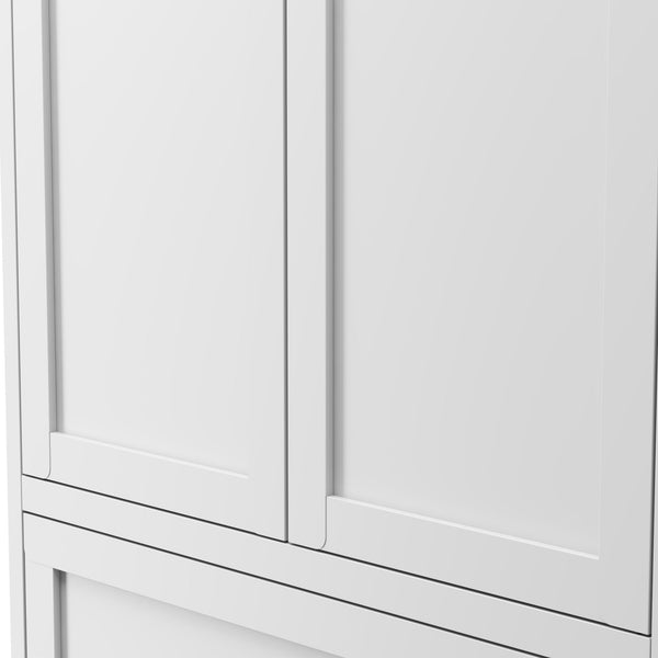 Pantry Cabinet With Adjustable Shelves Freestanding Kitchen Storage Organizer - White