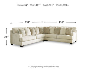 Rawcliffe - 5-Piece Sectional - Parchment