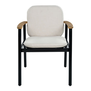 Outdoor Dining Chair - Beige / Black / Teak