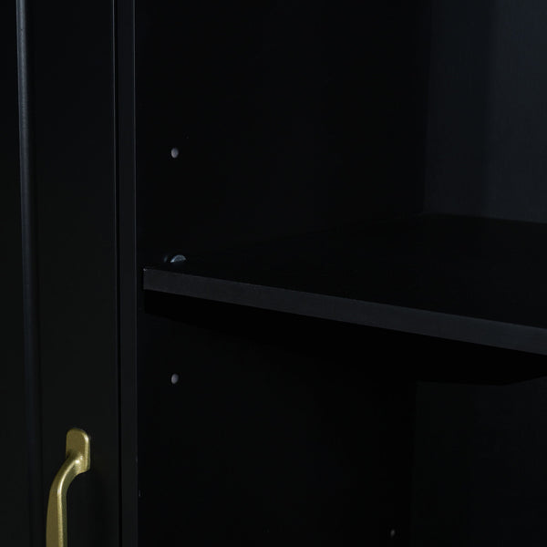 Freestanding Tall Storage Cabinet With 2 Tilt Out Hampers