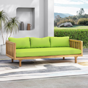Claremont - 3 Seater Daybed Teak Acacia Wood Water Resistant Cushions