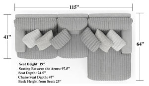 Abraxas - 3 Piece Reclining Sectional