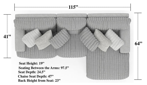 Abraxas - 3 Piece Reclining Sectional