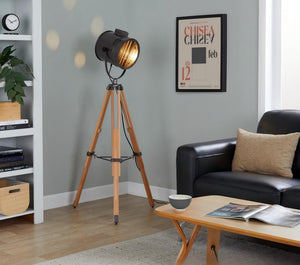 Ahoy - Industrial Floor Lamp - Natural / Antique