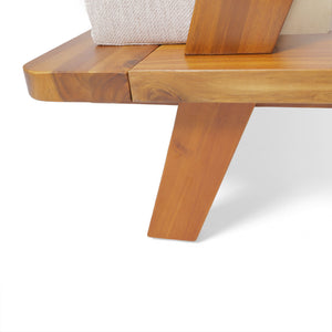 Okioki - Charleston Fabric Upholstered Acacia Wood Bed