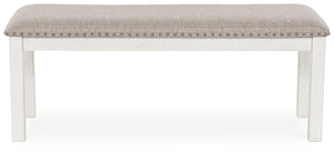 Robbinsdale - Large Upholstered Dining Room Bench - Antique White