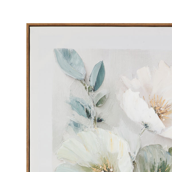 Floral Harmony II Framed Canvas - Green