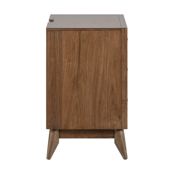 Century Modern - Nightstand With Charging Station - Walnut