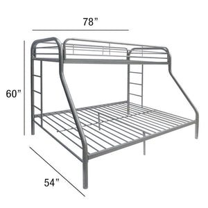 Tritan - Twin / Full Bunk Bed - Silver