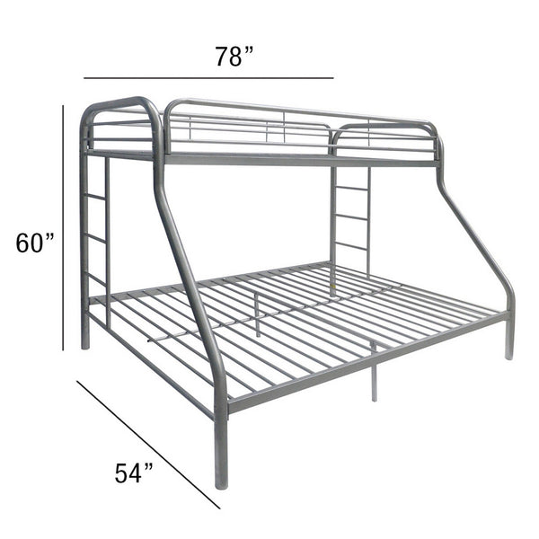 Tritan - Twin / Full Bunk Bed - Silver