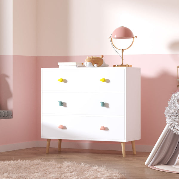 3 Drawer Dresser, Storage Cabinet With Anti Tip Safety