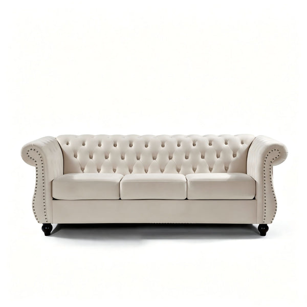 Chesterfield 3 Seater Sofa With Rolled Arms