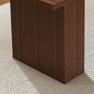 Rectangular Dining Table With Storage Base - Walnut