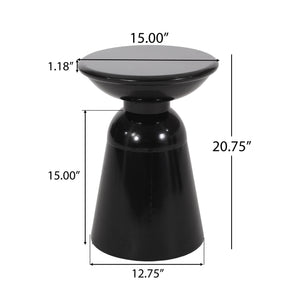 Outdoor Modern Metal End Large Table