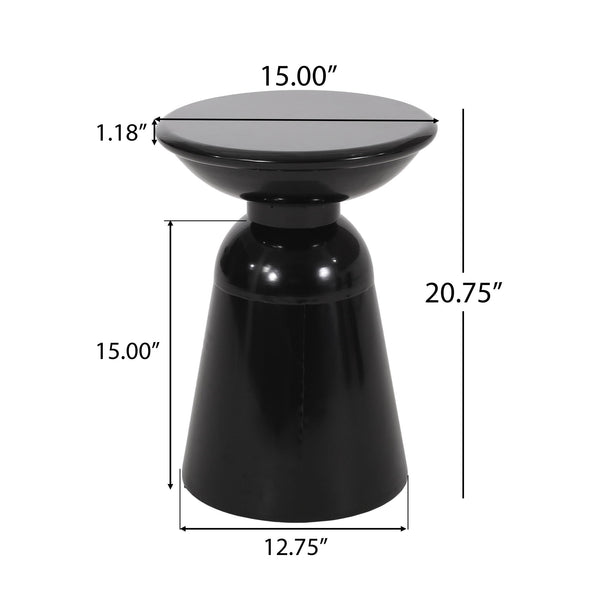 Outdoor Modern Metal End Large Table