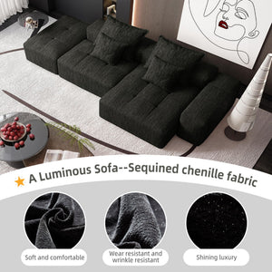 Modern Oversized Diy Combination, Modular Sectional Sofa With Pillows