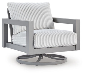 Hurley Park - 4 Pc. - Outdoor Sofa, 2 Lounge Chairs And Coffee Table - Gray