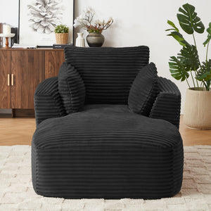 Oversized Chaise Lounge Chair Indoor - Black