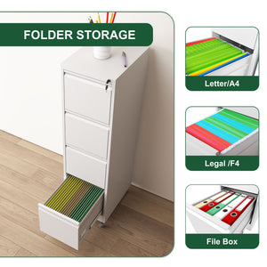 Drawer Metal Locking Vertical File Cabinet With Wheels Heavy Duty Lockable Storage