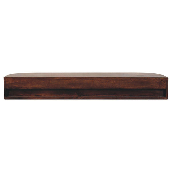 Lunar - Floating Console With 2 Drawer - Chestnut