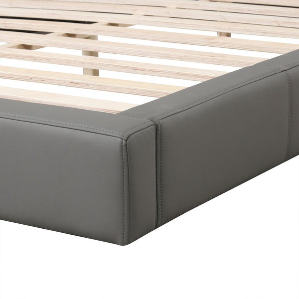 Stylish Upholstered Bed With Birch Wood Frame