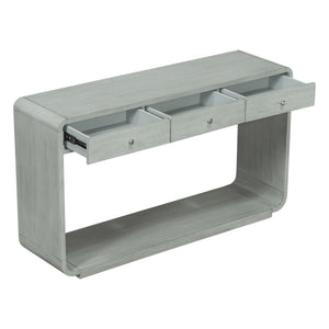 Console Table With 3 Drawers And Display Shelf