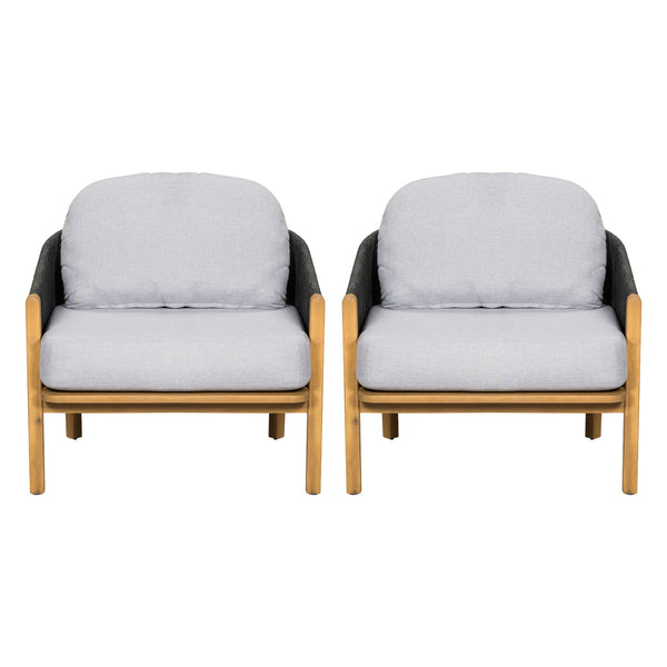 Grotta - Outdoor Wood Club Chair (Set of 2)