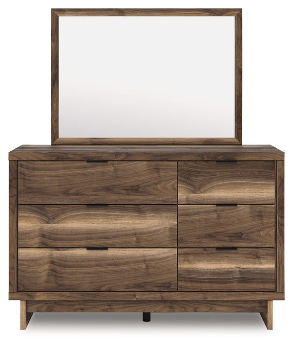 Chirason - 3 Pc. - Twin Panel Bed With Storage, Dresser And Mirror - Brown