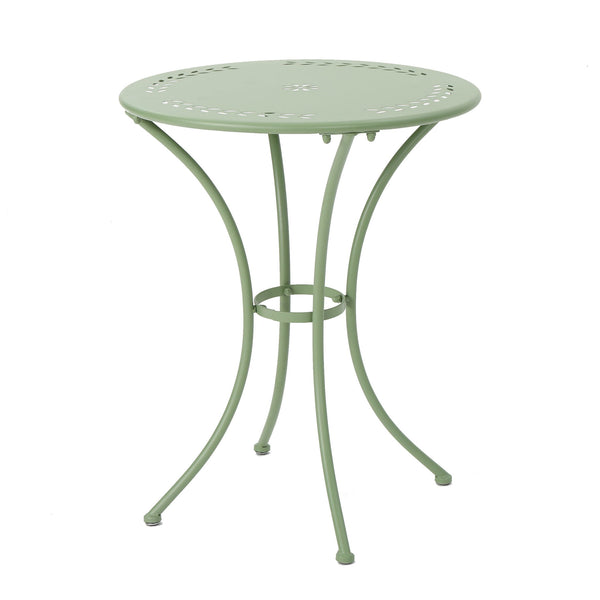 Ambrosia - 3 Piece Bistro Set With Leaf Motifs Top And Seat