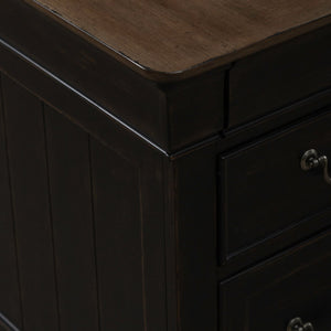 Meritage - Jr Executive Desk - Aged Charcoal