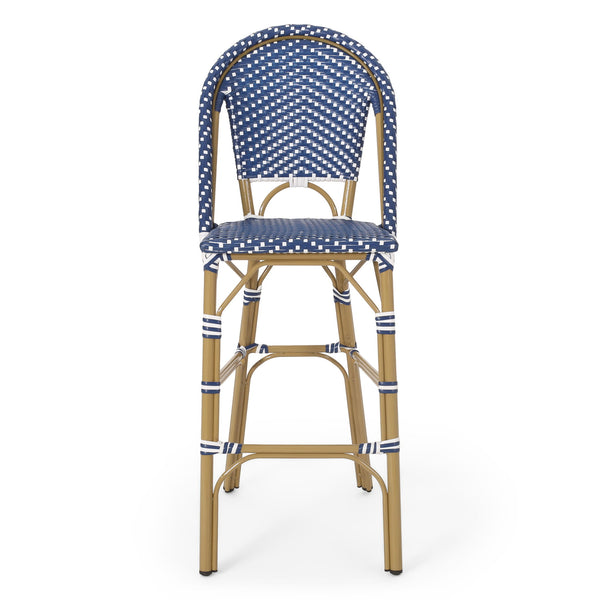 Outdoor Pe Rattan French Barstool Set