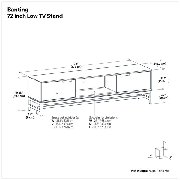 Banting - Low TV Stand - Walnut Brown