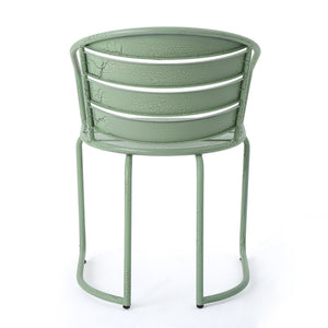3 Piece Elegant Outdoor Bistro Set With 2 Chairs And Oval Table