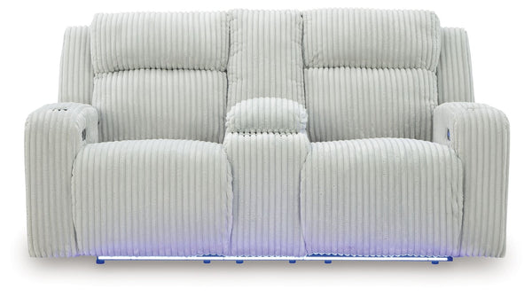 Forest Lake - Power Reclining Loveseat With Console / Adj Headrest
