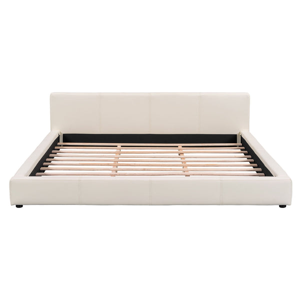 Stylish Upholstered Bed With Birch Wood Frame