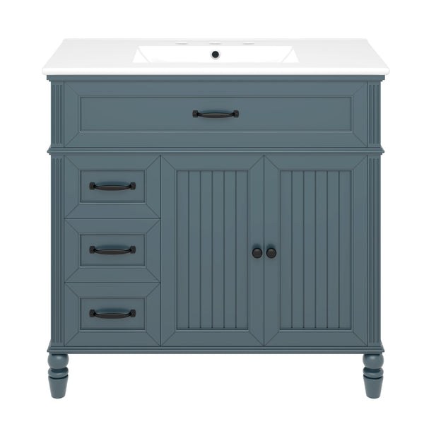 Bathroom Vanity With Sink, Freestanding Cabinet & Drawers