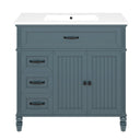 Bathroom Vanity With Sink, 2 Doors 2 Drawers, Freestanding Design