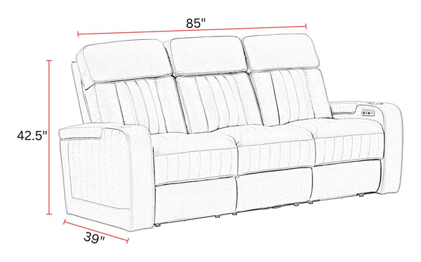 Equinox - Power Reclining Sofa With Drop Down Table