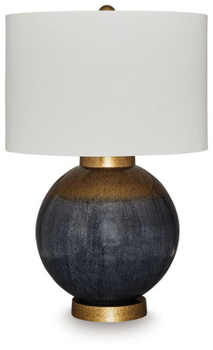 Adara - Metal Table Lamp - Blue / Gold Finish