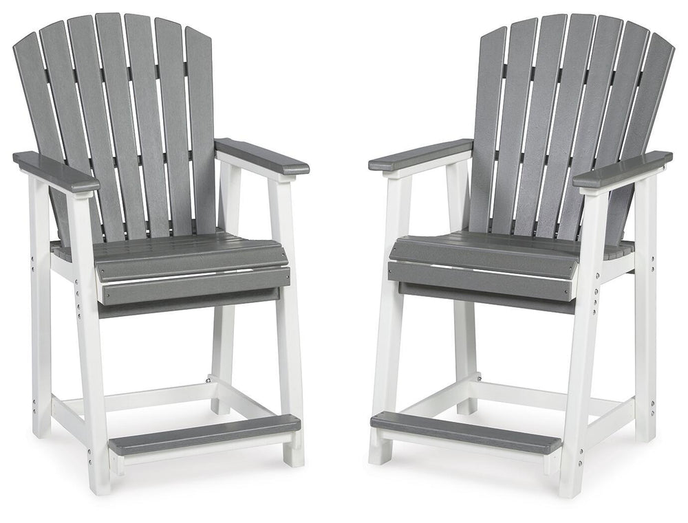 Transville - Barstool (Set of 2) - Gray / White
