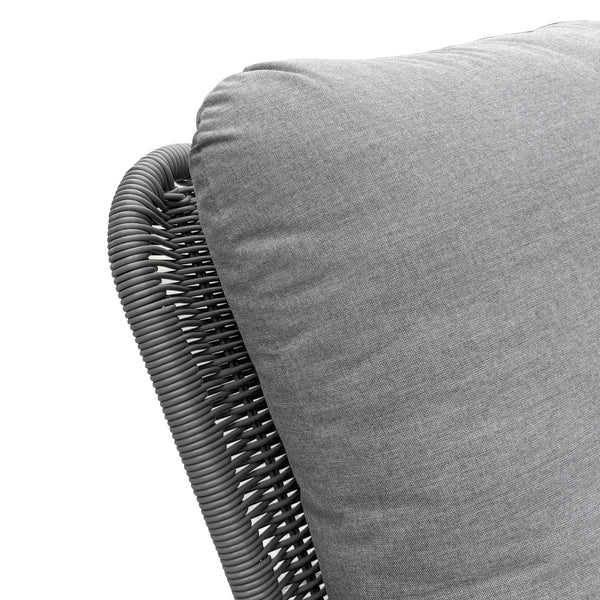 Contemporary Minimalist Wicker Rocking Chair With Soft Cushions